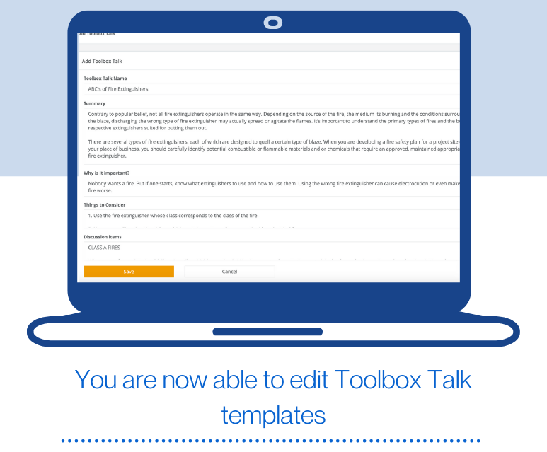Edit Toolbox talks