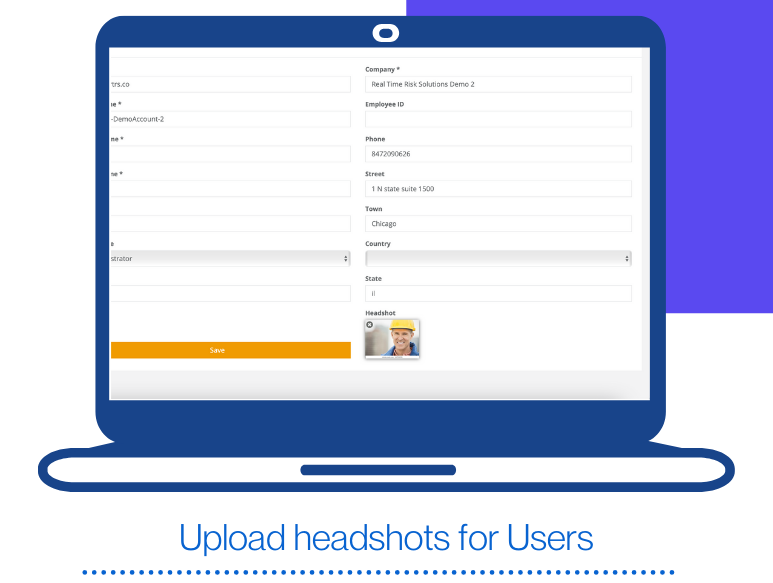 Headshots for users