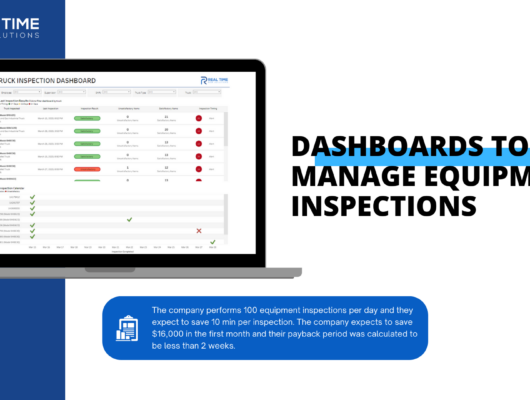 , Dashboards to Manage Equipment Inspections