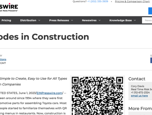 , QR Codes In Construction