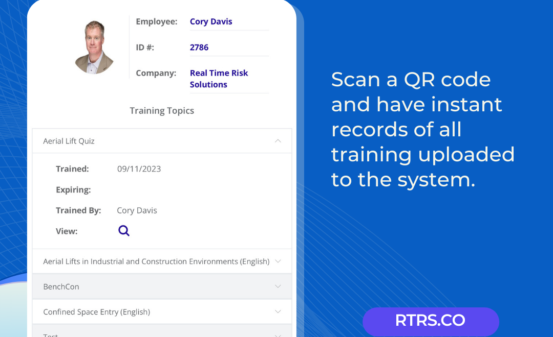 , Access Training Records Instantly Via QR Codes